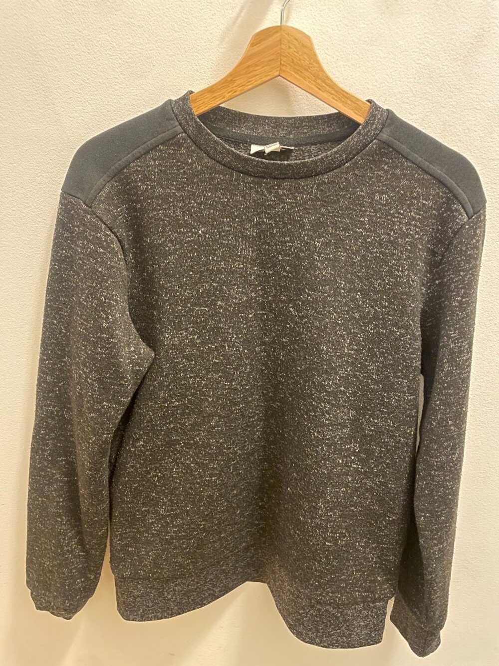 Frank and Oak Black Pepper Speckled Sweatshirt